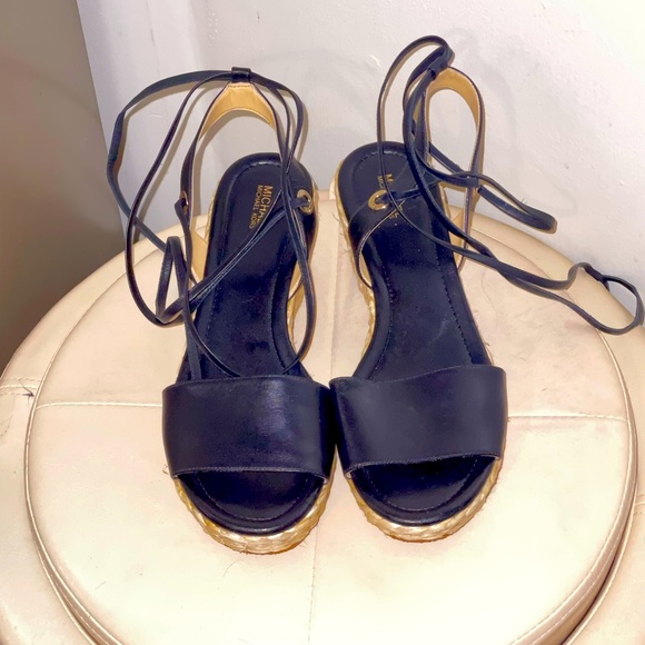 Brand New Michael Kors Espadrille Lace Up Wedges Size 10 - Picture 3 of 5